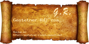 Gestetner Rózsa névjegykártya